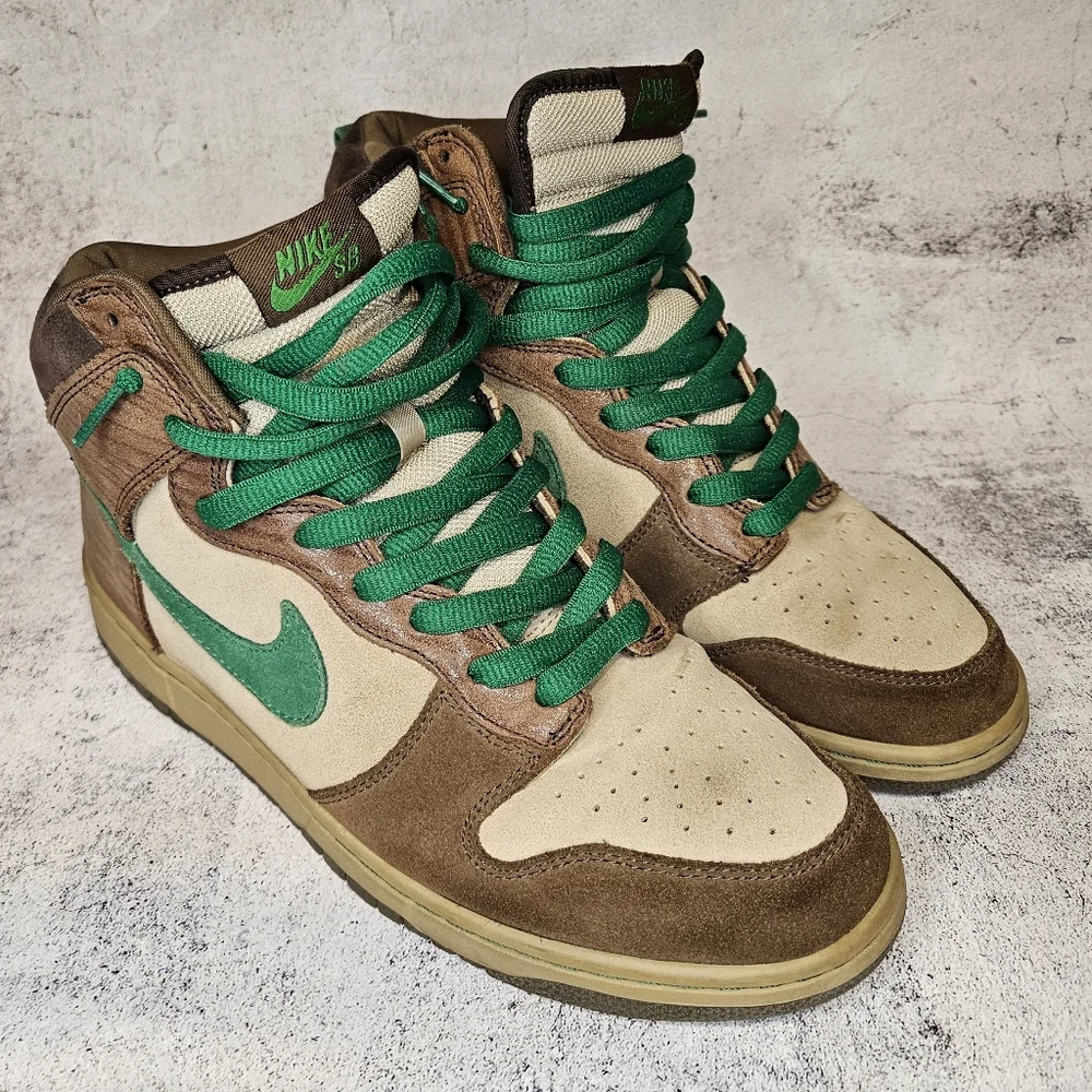 2007 Nike SB Premium Dunk High "Wood Deck" / Mens Size 10.5 - Picture 6 of 11